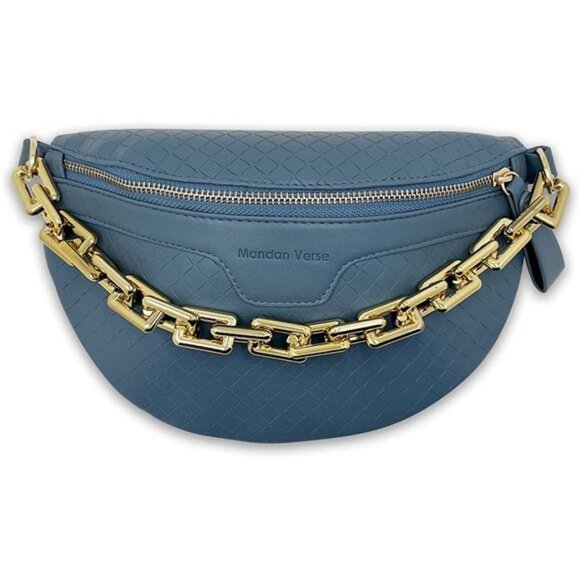 Women's Fanny Pack Plaid leather Waist Bag Shoulder Crossbody